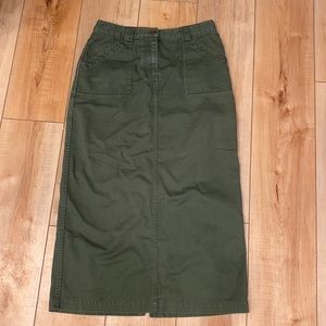 Christopher & Banks Green Denim Skirt